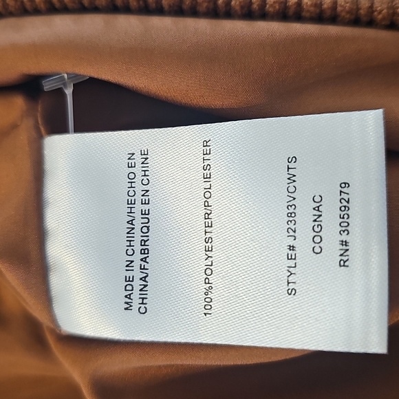 NWT Thread & Supply Hughes Corduroy Button Closure Jacket Large Cognac - Picture 12 of 13